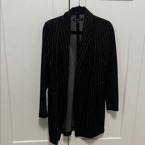 Dynamite Black and White Striped Blazer